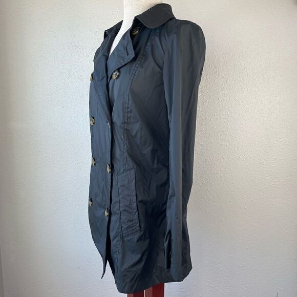 ANORAK Double Breasted Black Rain Jacket Size M EUC - Picture 3 of 8